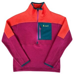 Cotopaxi Abrazo Fleece Half Zip Jacket Women’s  Orange Pink Outdoor Gorp Size S
